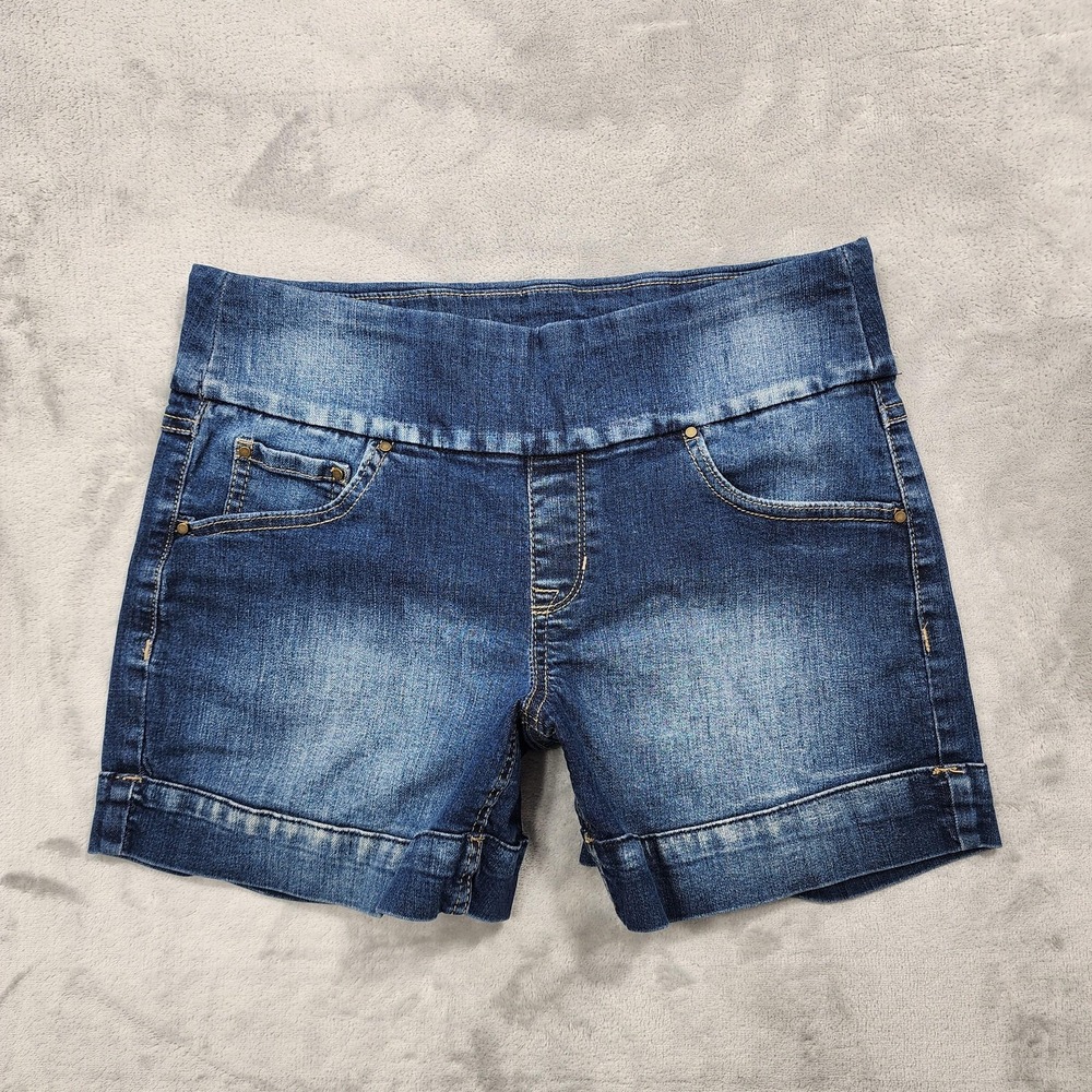 SOUND/STYLE Shorts Womens S Blue Alana Walk Short Denim Pull On Skimmer Stretch